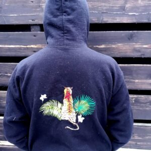 Hoodie met geborduurde opdruk